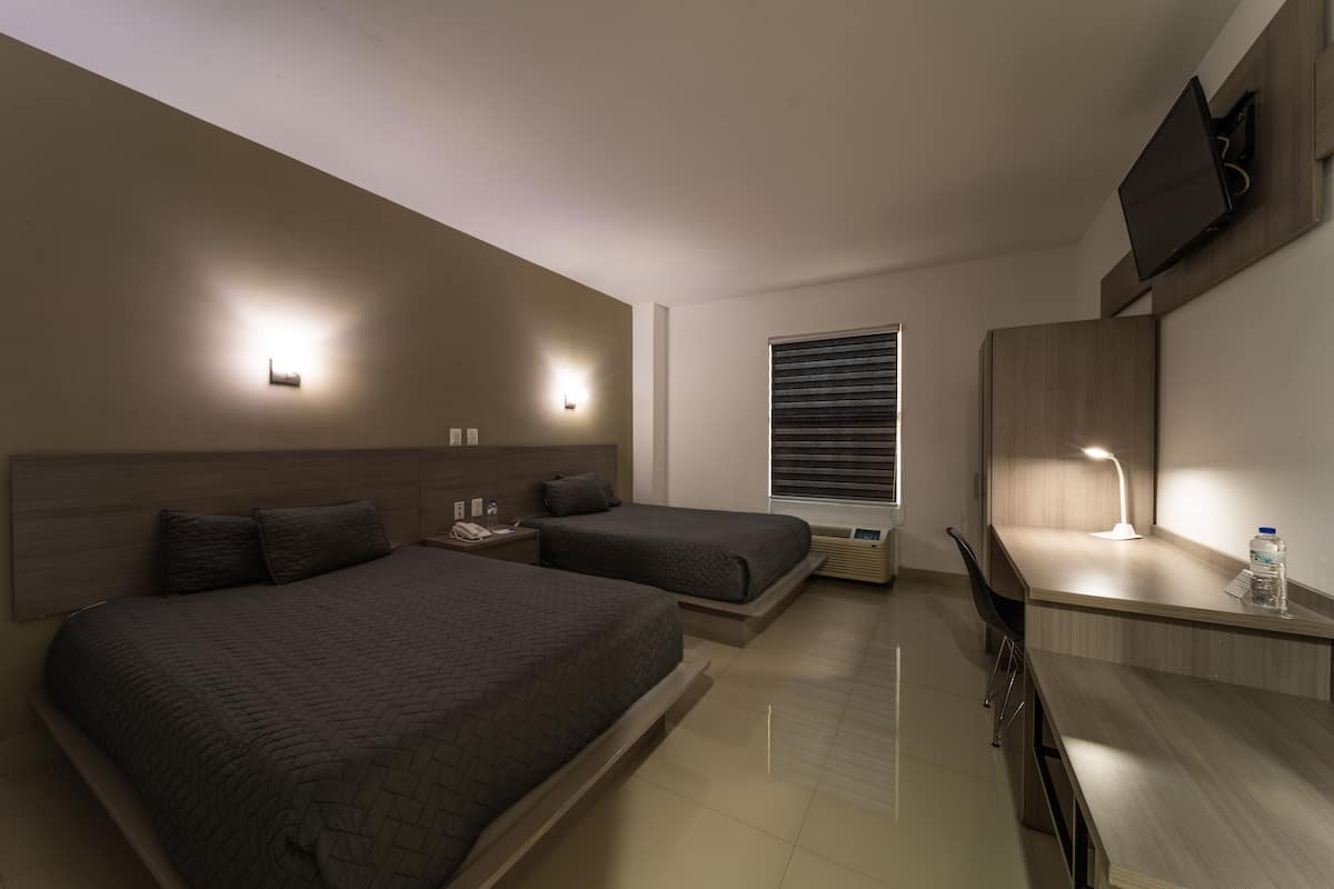 double room, 2 double beds | desk, iron/ironing board, free wifi, bed sheets