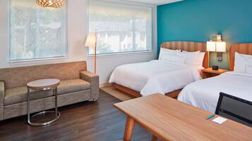 1 bedroom, premium bedding, down comforters, pillowtop beds