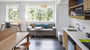 Premium bedding, down duvets, pillow-top beds, in-room safe