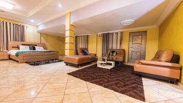 Presidential Room, Pool View | 1 bedroom, premium bedding, pillowtop beds, minibar