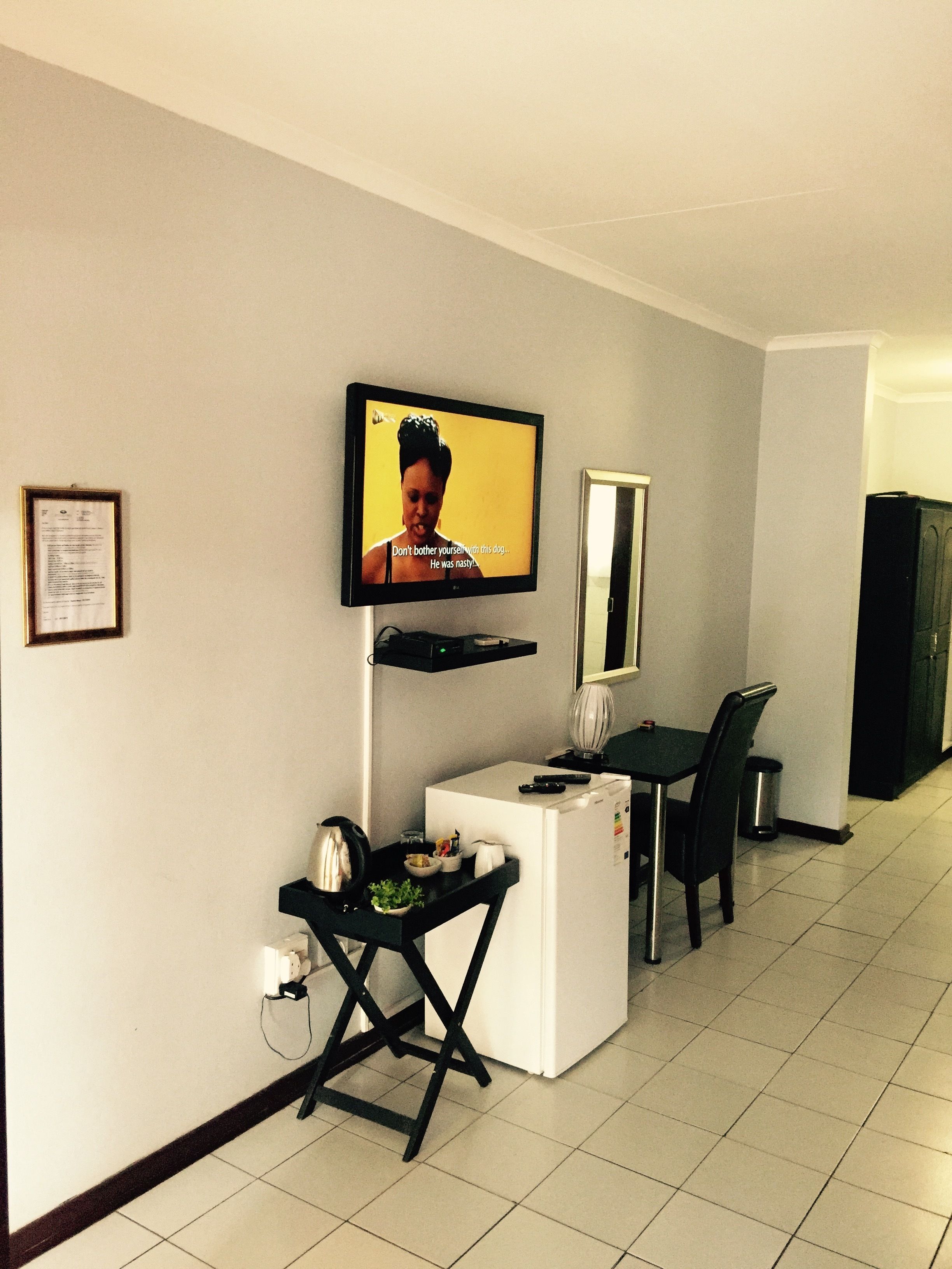 54-cm flat-screen TV with satellite channels, TV