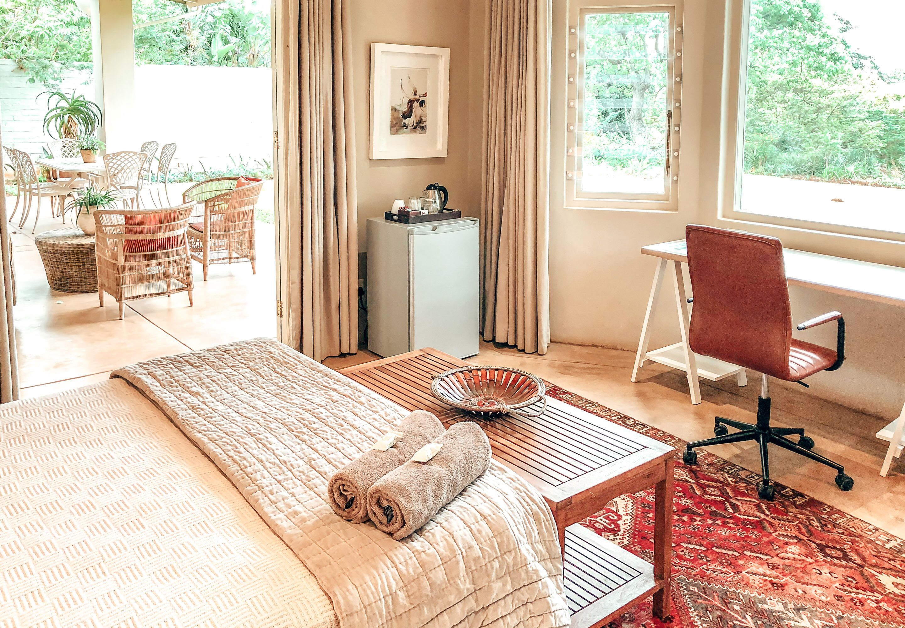 コンフォート コテージ | 客室ごとに異なる装飾、客室ごとに異なるインテリア、デスク、ノートパソコン用作業スペース