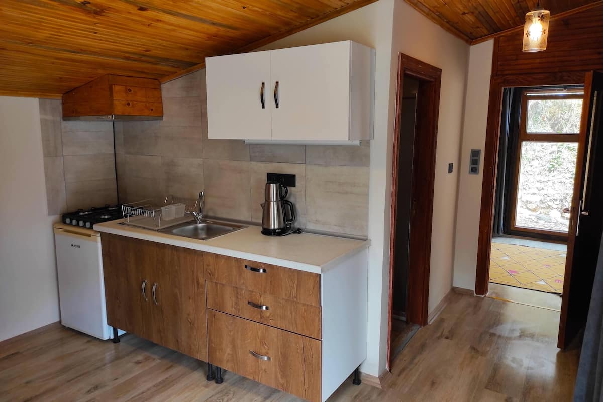 romantic chalet | private kitchenette | cleaning supplies