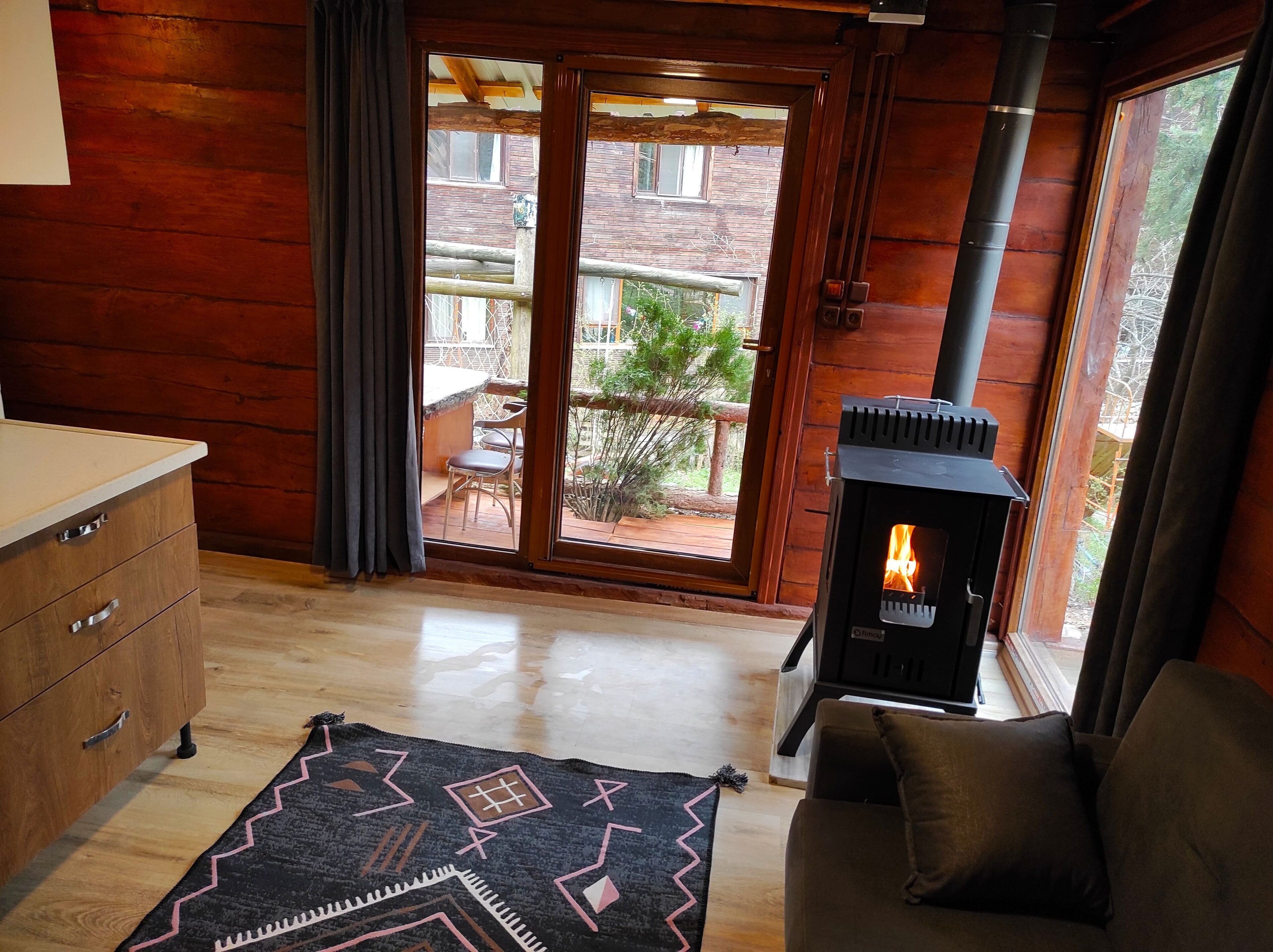 romantic chalet | 1 bedroom, premium bedding, desk, laptop workspace