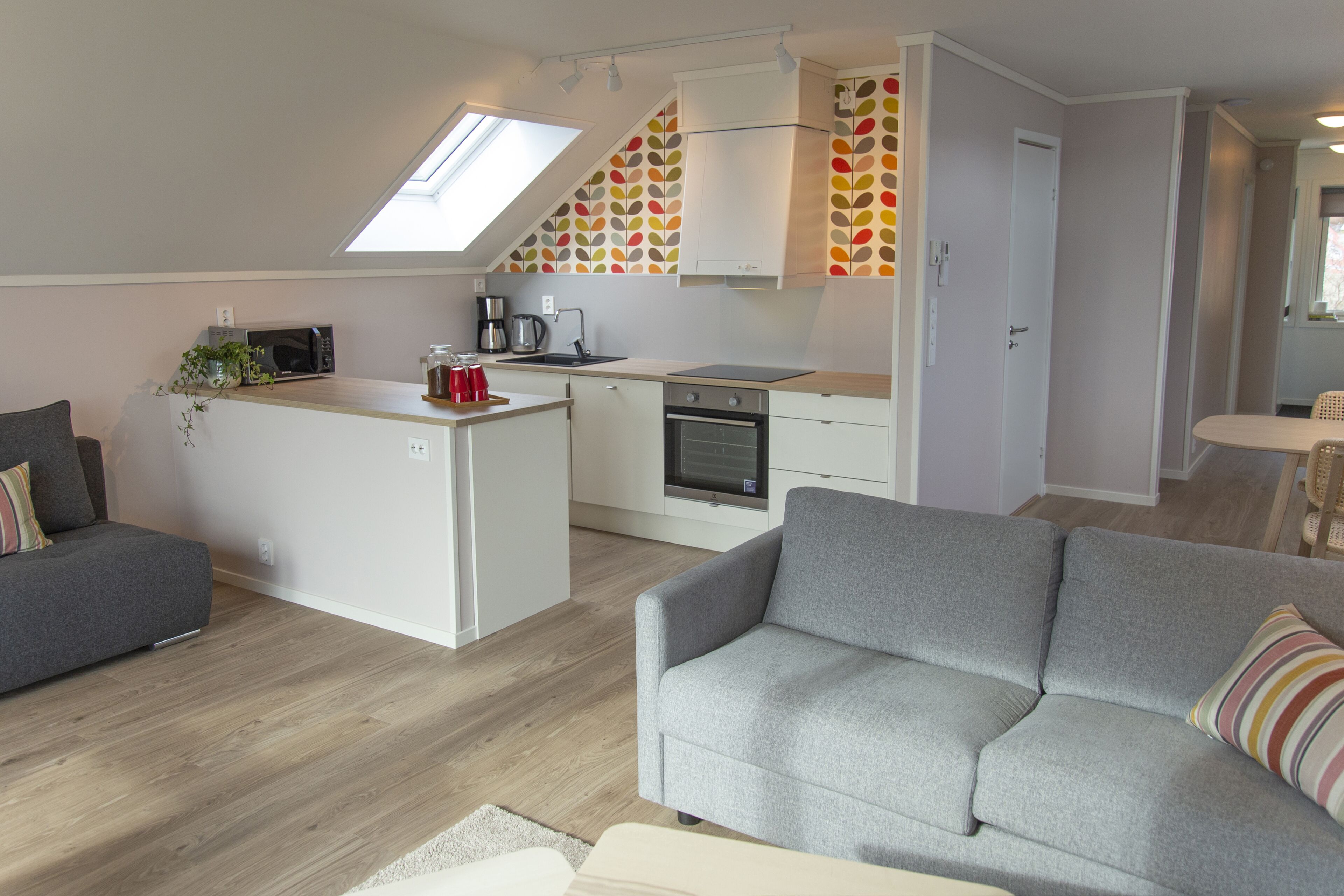 panoramic apartment | private kitchen | oven, stovetop, dishwasher, coffee/tea maker