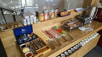 Free daily self-service breakfast