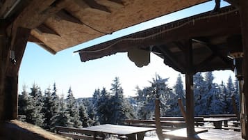 Blick von der Unterkunft