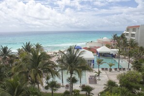 3811: Family Loft, 2 Double Beds, Sea View, Beachfront  | View from room - Rodero by Solymar Beachfront Condos in Hotel Zone (Cancun)
