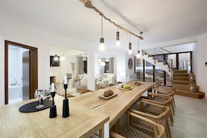 65-inch flat-screen TV with satellite channels, LCD TV, fireplace - Luxury Villa Margarita (Hersonissos)