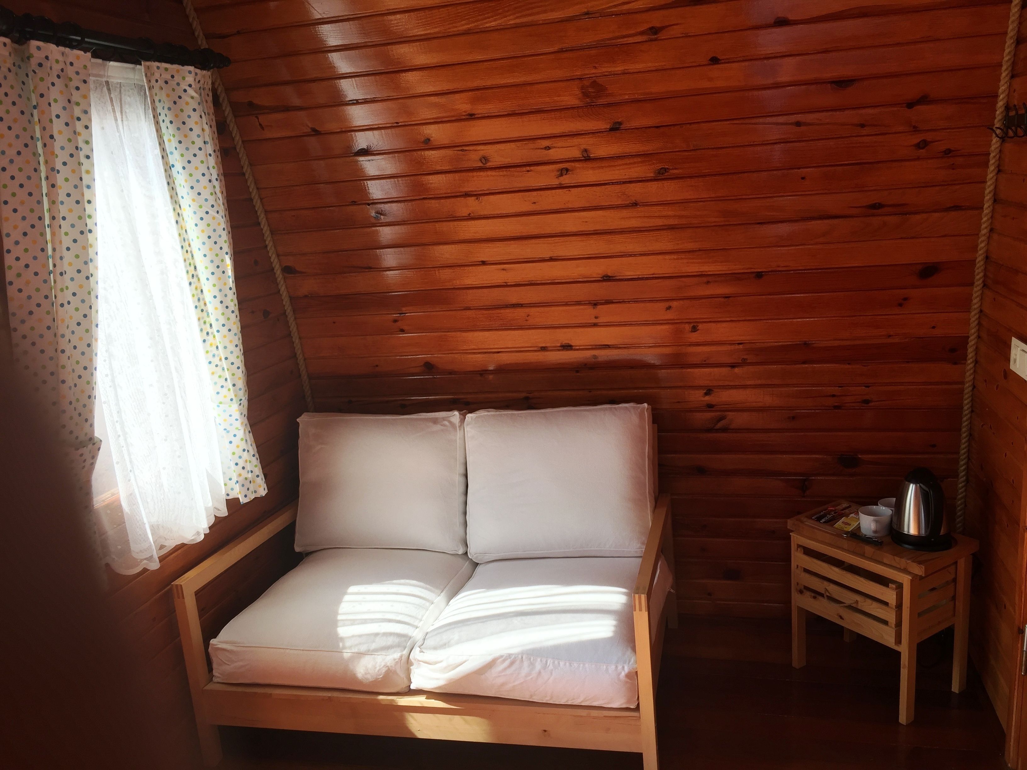 bungalow, 1 double bed | living area | flat-screen tv