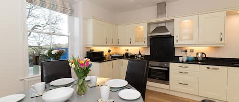 Cottage, 2 Bedrooms (Is y Coed) | Private kitchen | Full-size fridge, microwave, coffee/tea maker, electric kettle