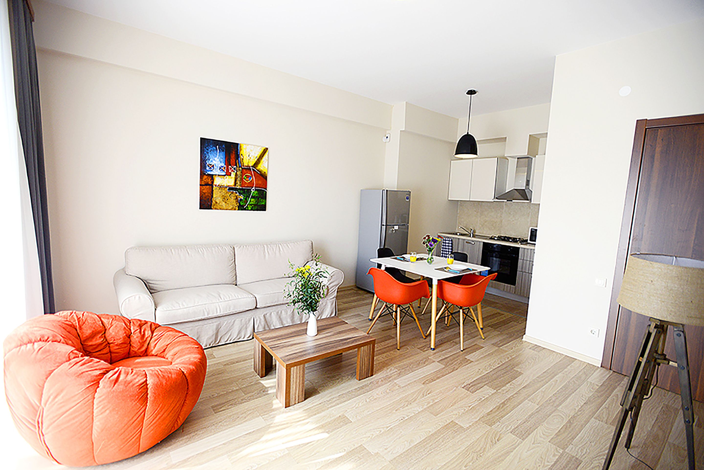 Apartment, 1 Bedroom, Kitchen | Living room | TV