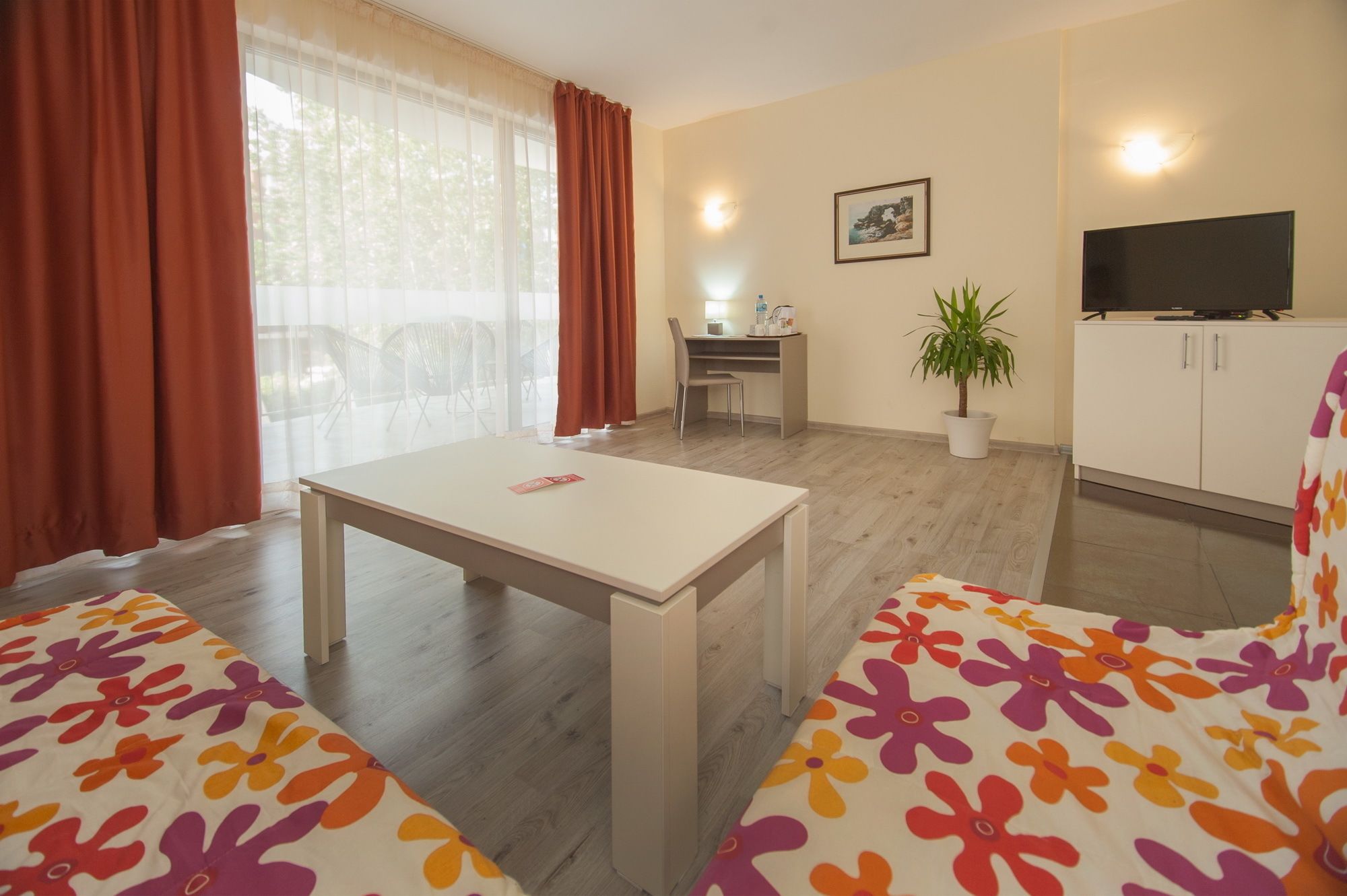 Basic Apartment, 1 Bedroom, Balcony | Living area | TV