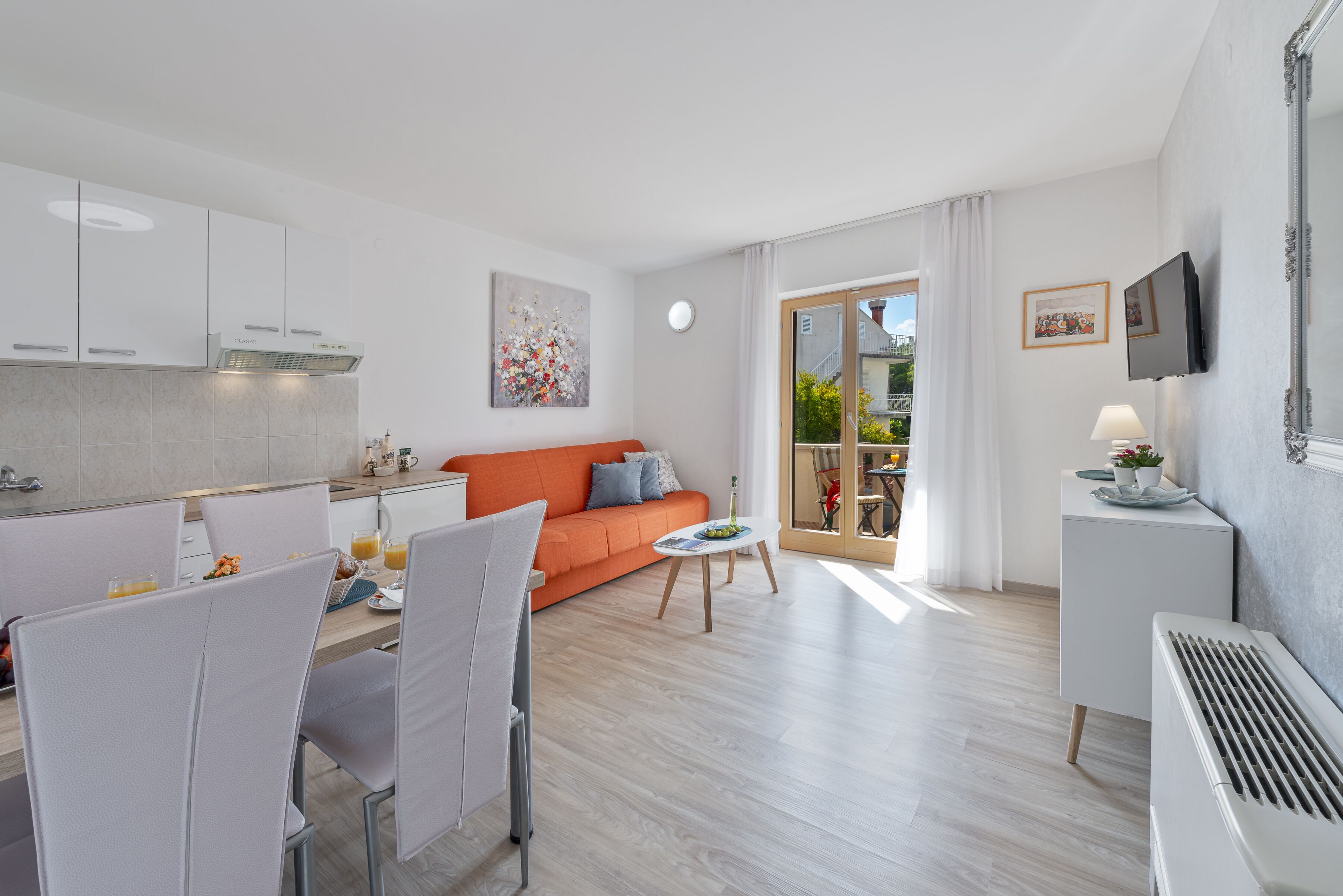 Apartamento, 1 quarto, sacada, vista para o mar | Cozinha privada
