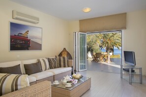 Villa, 4 Bedrooms, Sea View | Living room | Flat-screen TV, DVD player - Protaras Sirina Bay Villa 137A (Paralimni)