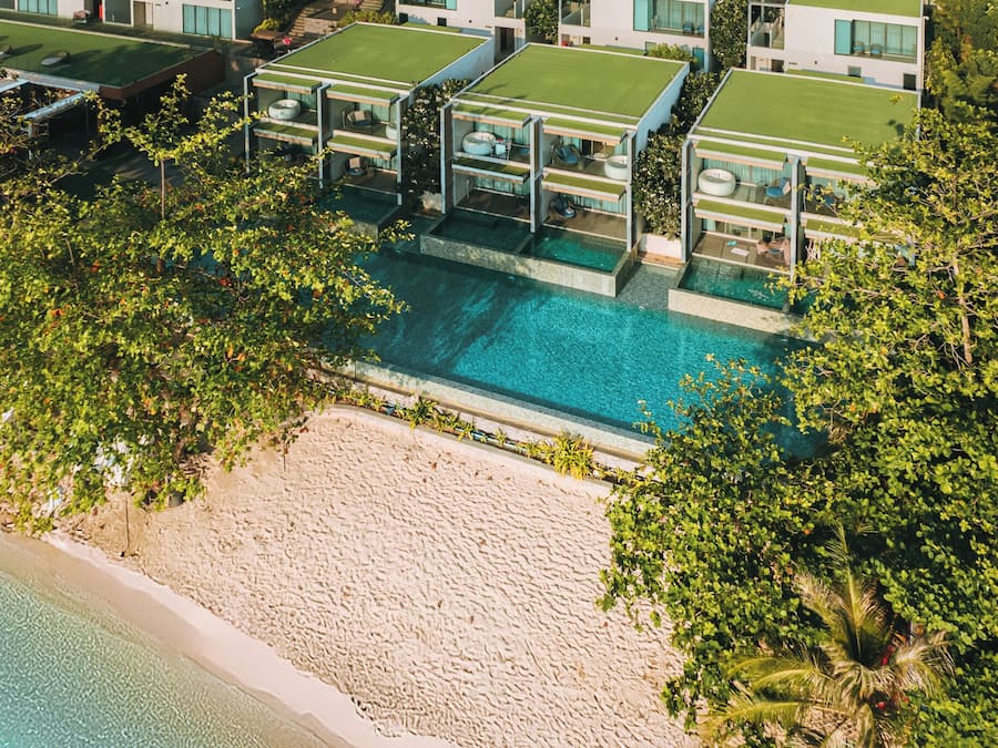 Vue depuis lâhĂ©bergement