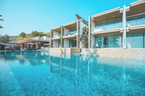 2 outdoor pools, open 8:00 AM to 7:00 PM, pool umbrellas, pool loungers - My Beach Resort Phuket (Wichit)