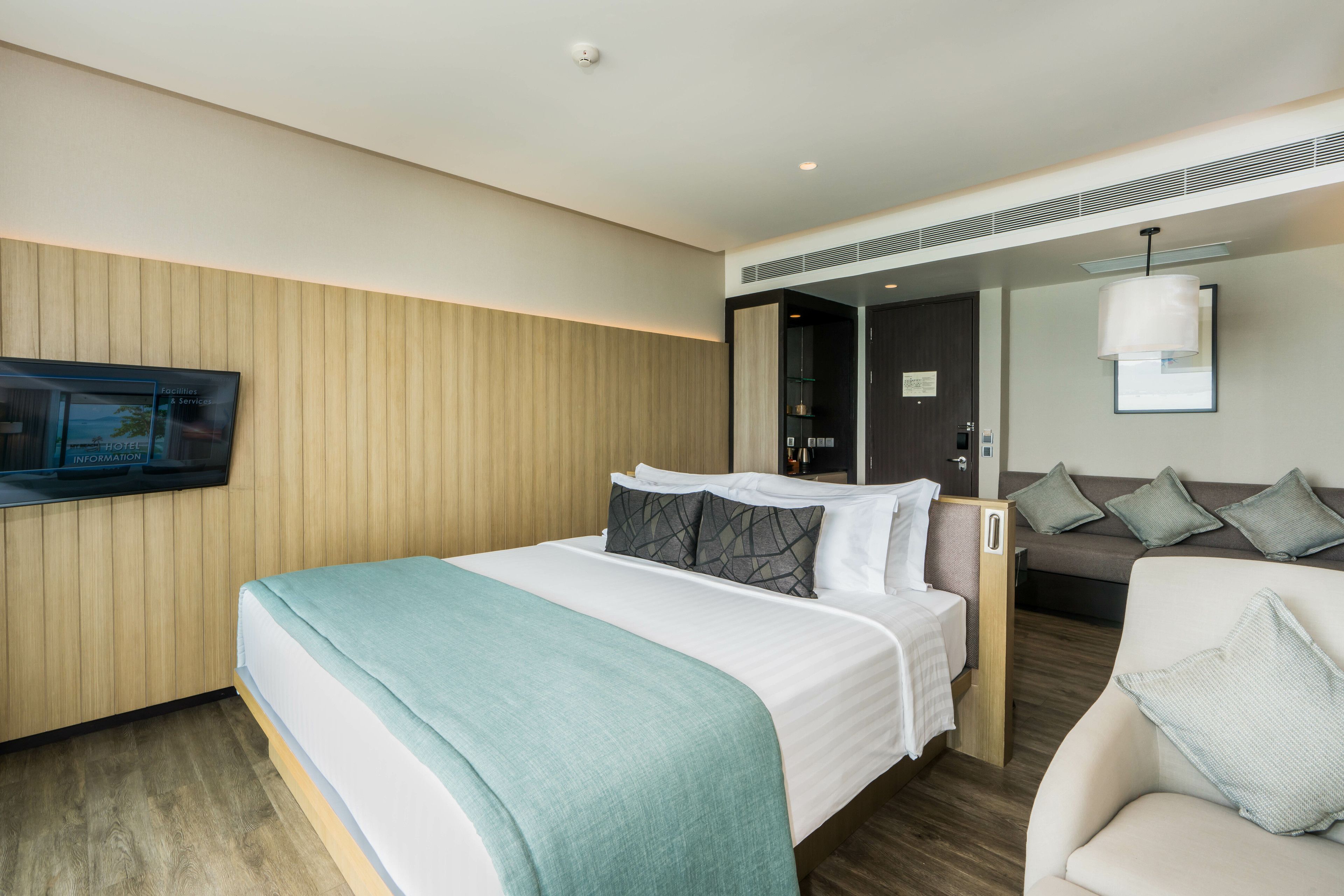 Premier Seaview Studio | Hochwertige Bettwaren, Minibar, Zimmersafe, individuell eingerichtet