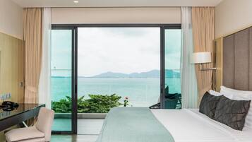 Camera Premier, vista mare | Biancheria da letto di alta qualità, minibar, una cassaforte in camera