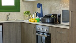 Apartment, 2 Bedrooms, Terrace | Private kitchen | Coffee/tea maker, full-size fridge, microwave, oven - Protaras Olive Suite (Paralimni)