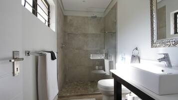 Suite monolocale Premier, 1 letto king con divano letto, angolo cottura | Bagno | Set di cortesia gratuito, asciugacapelli, asciugamani, carta igienica