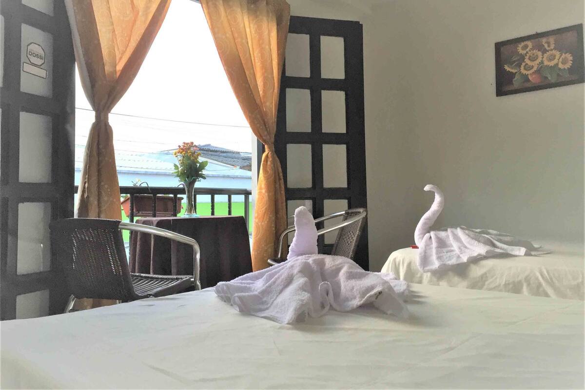 Basic Quadruple Room, Balcony | Rollaway beds, free WiFi, bed sheets