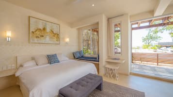 Standard Suite, 1 King Bed, Partial Ocean View | Premium bedding, in-room safe, individually decorated