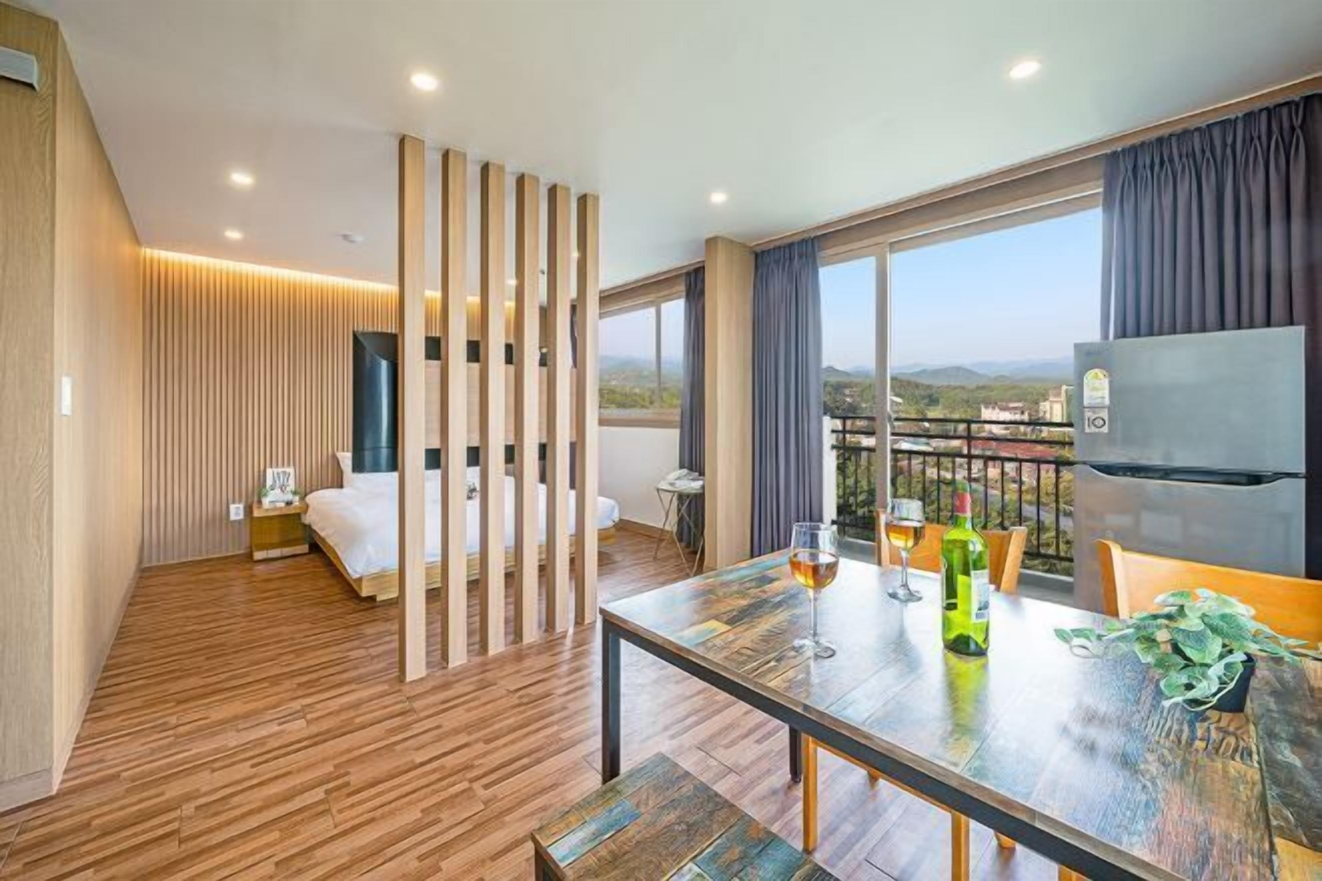 Premium bedding, blackout drapes, soundproofing, free WiFi