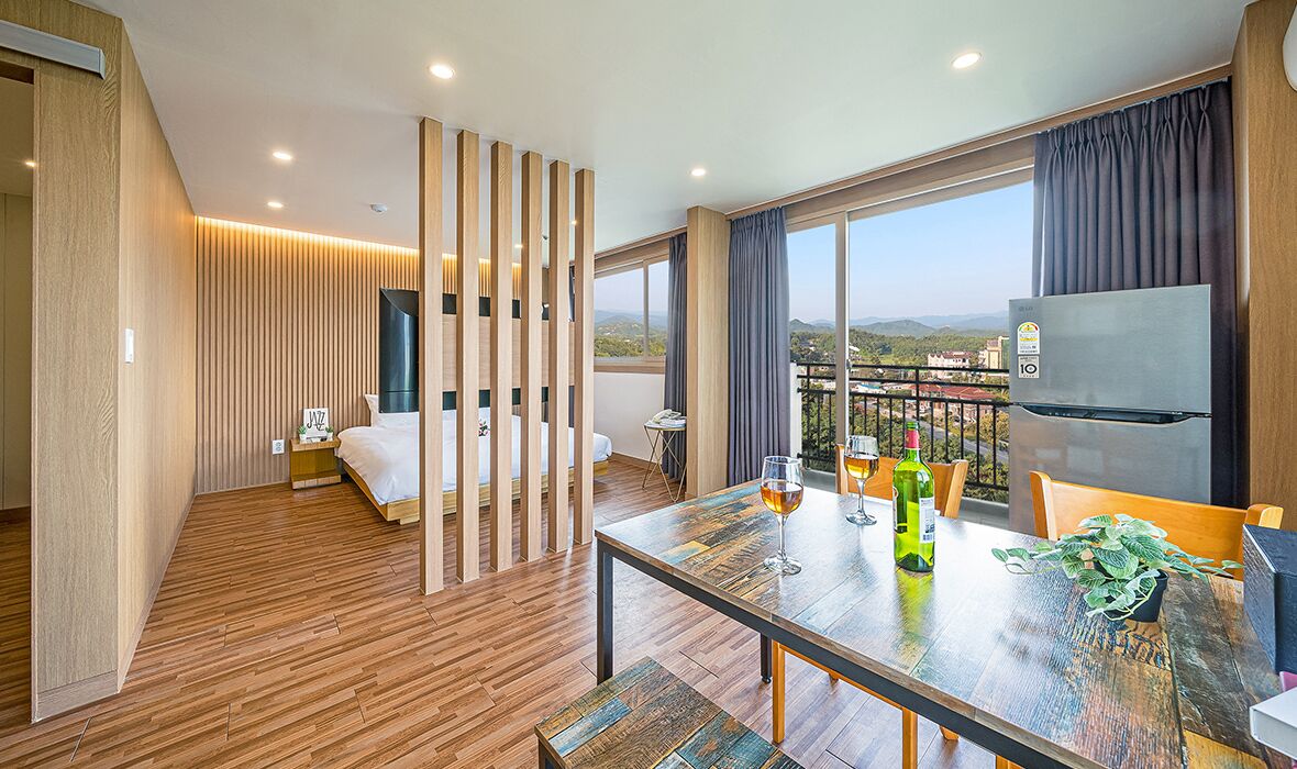 Premium bedding, blackout drapes, soundproofing, free WiFi