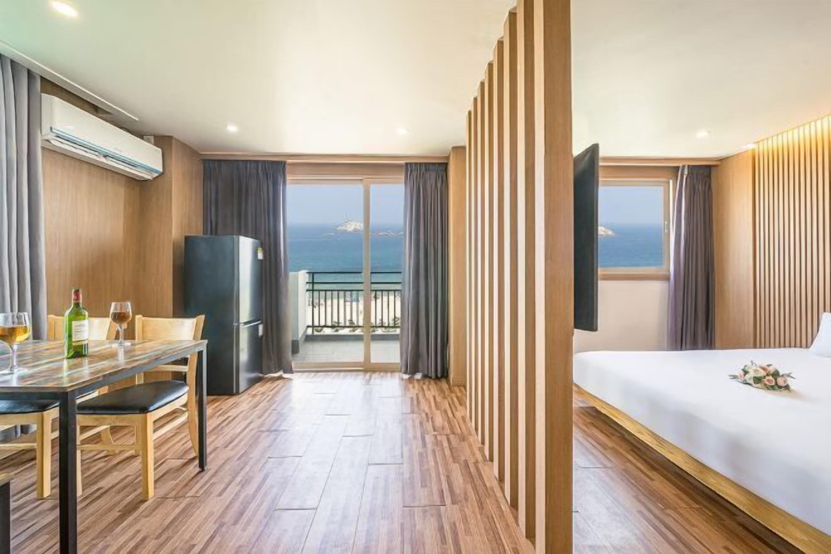 Premium bedding, blackout drapes, soundproofing, free WiFi