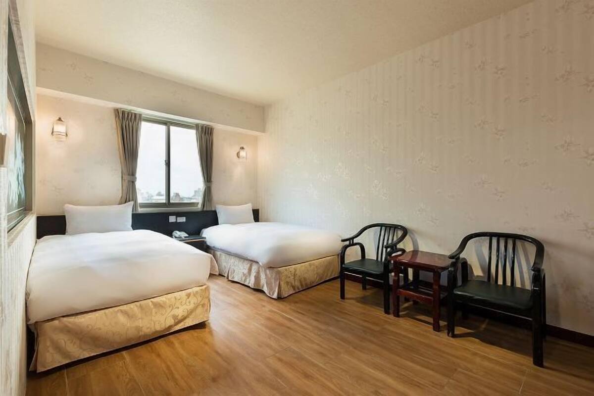 Desk, blackout curtains, free WiFi, bed sheets