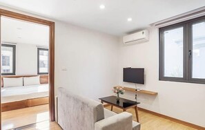 아파트, 침실 1개 | 책상, 노트북 작업 공간, 암막 커튼, 방음 설비