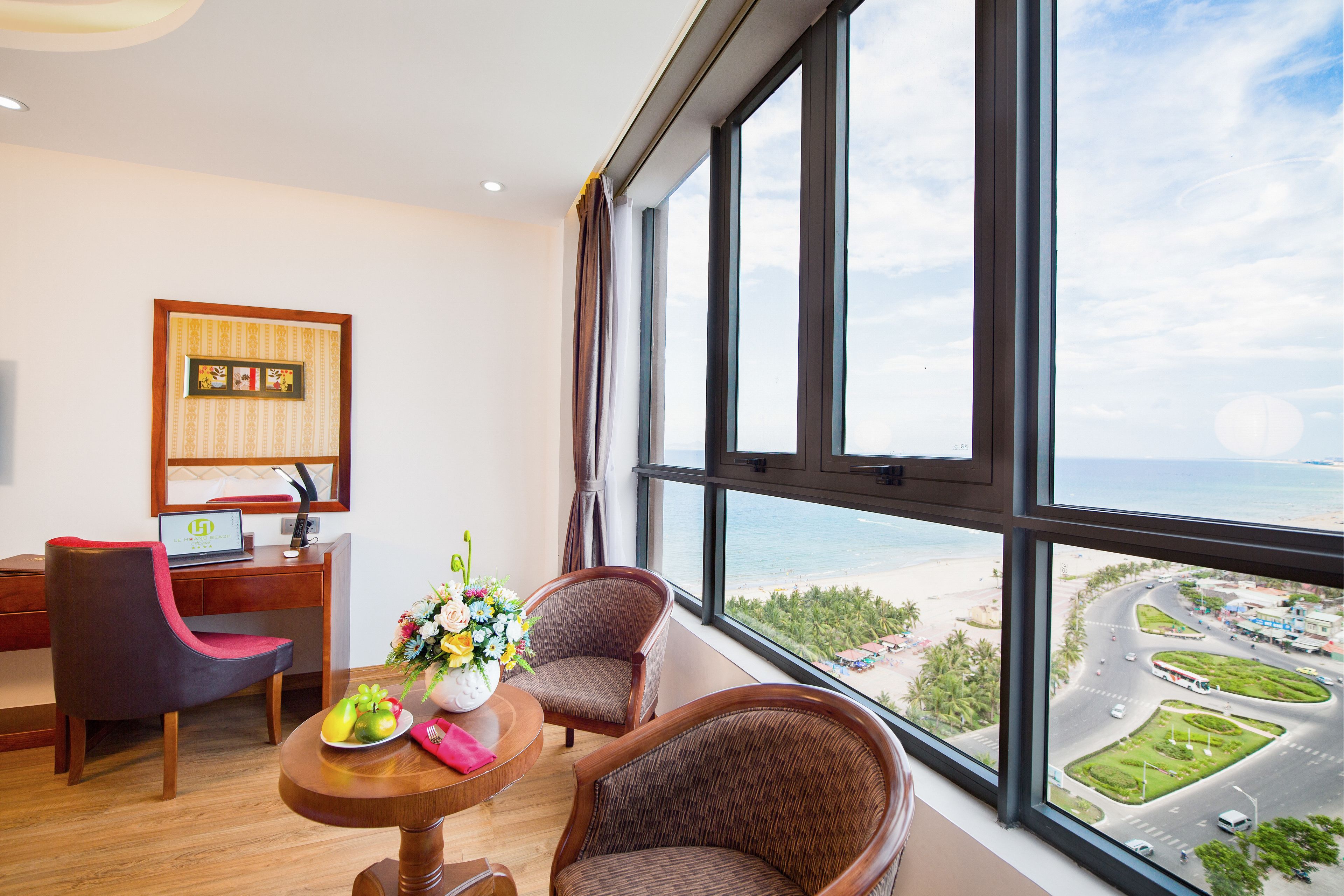 deluxe double room, partial sea view | view from room