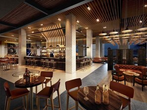 2 bars, bar en bord de piscine, bar de plage