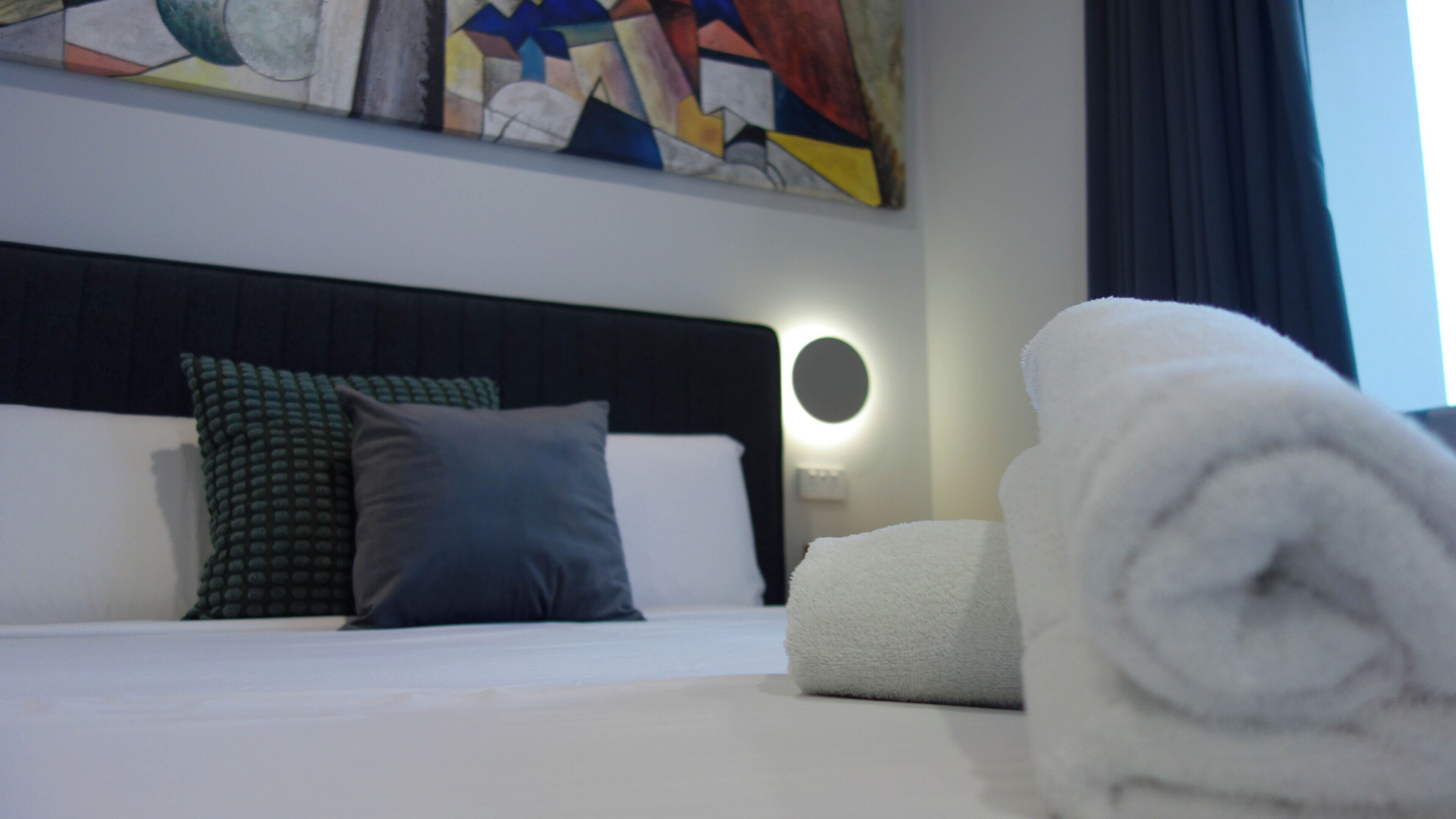 1 bedroom, premium bedding, memory-foam beds, individually decorated