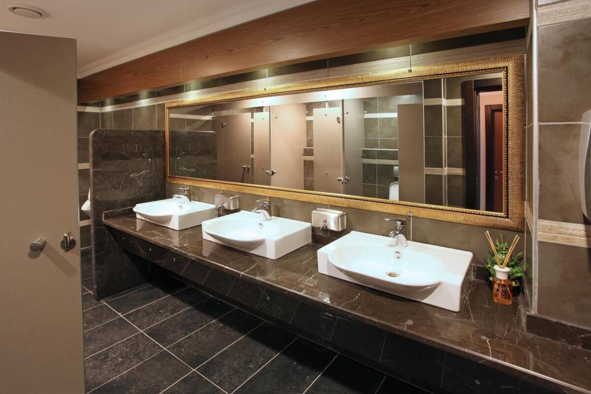 free toiletries, hair dryer, slippers, towels