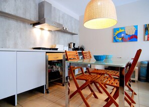 Design Apartment, 1 Bedroom, Terrace, Poolside | Living area | Flat-screen TV