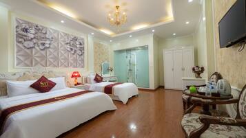 Ropa de cama de alta calidad y minibar