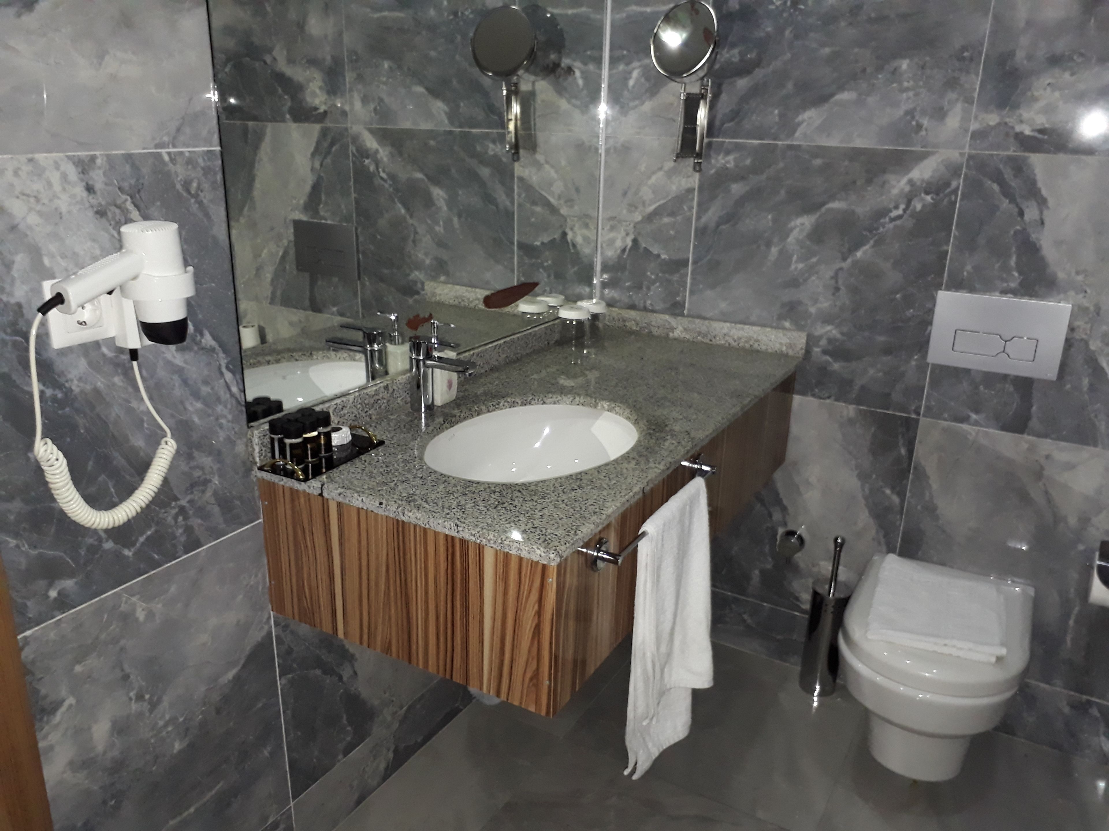 single room, city view | bathroom | shower, rainfall showerhead, designer toiletries, hair dryer