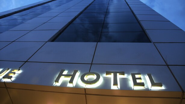A hotel sign with the word "HOTEL" illuminated in large letters. - Tehran Boutique Hotel (Dogubayazit)