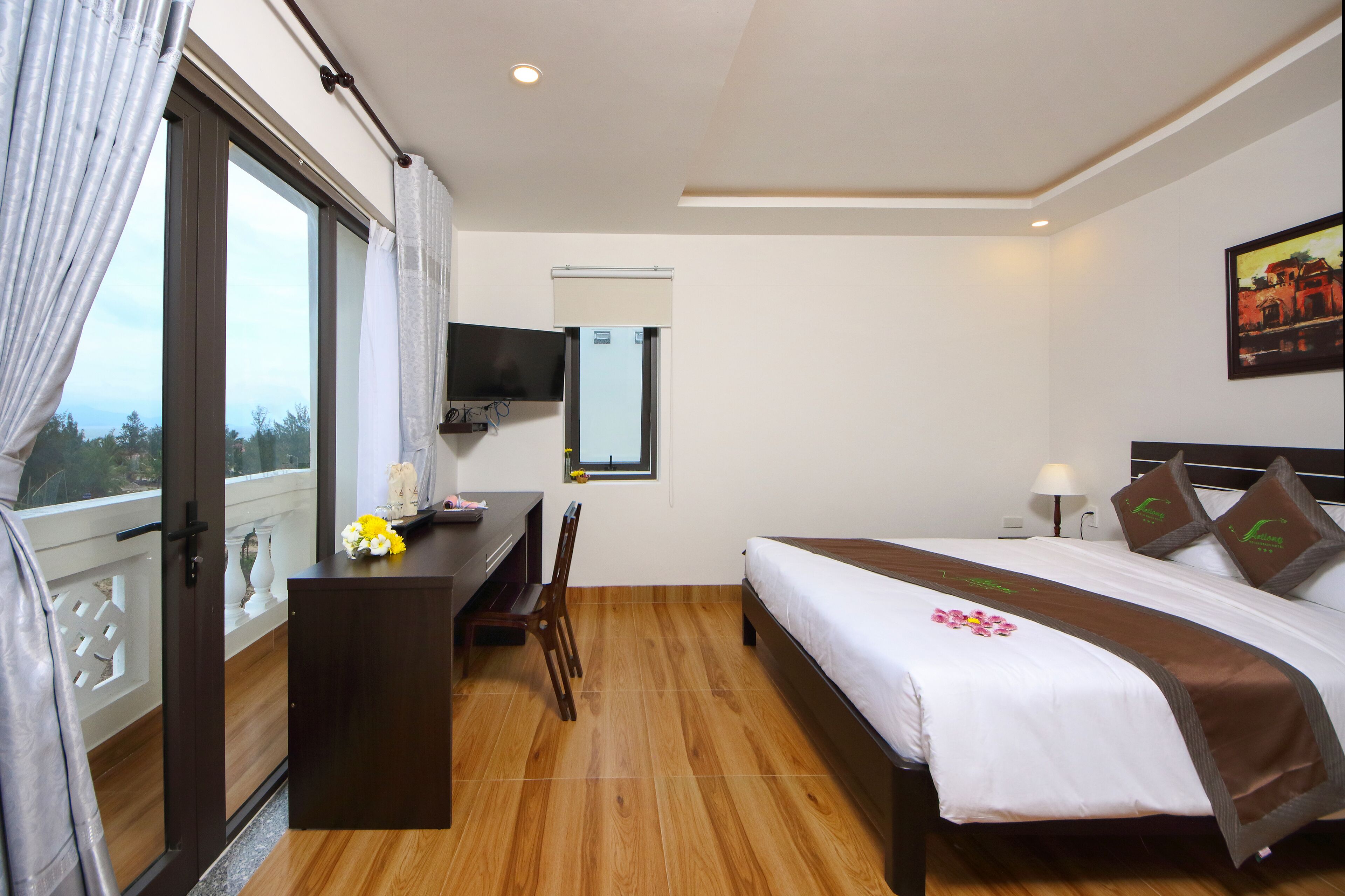 deluxe double room, beach view | view from room