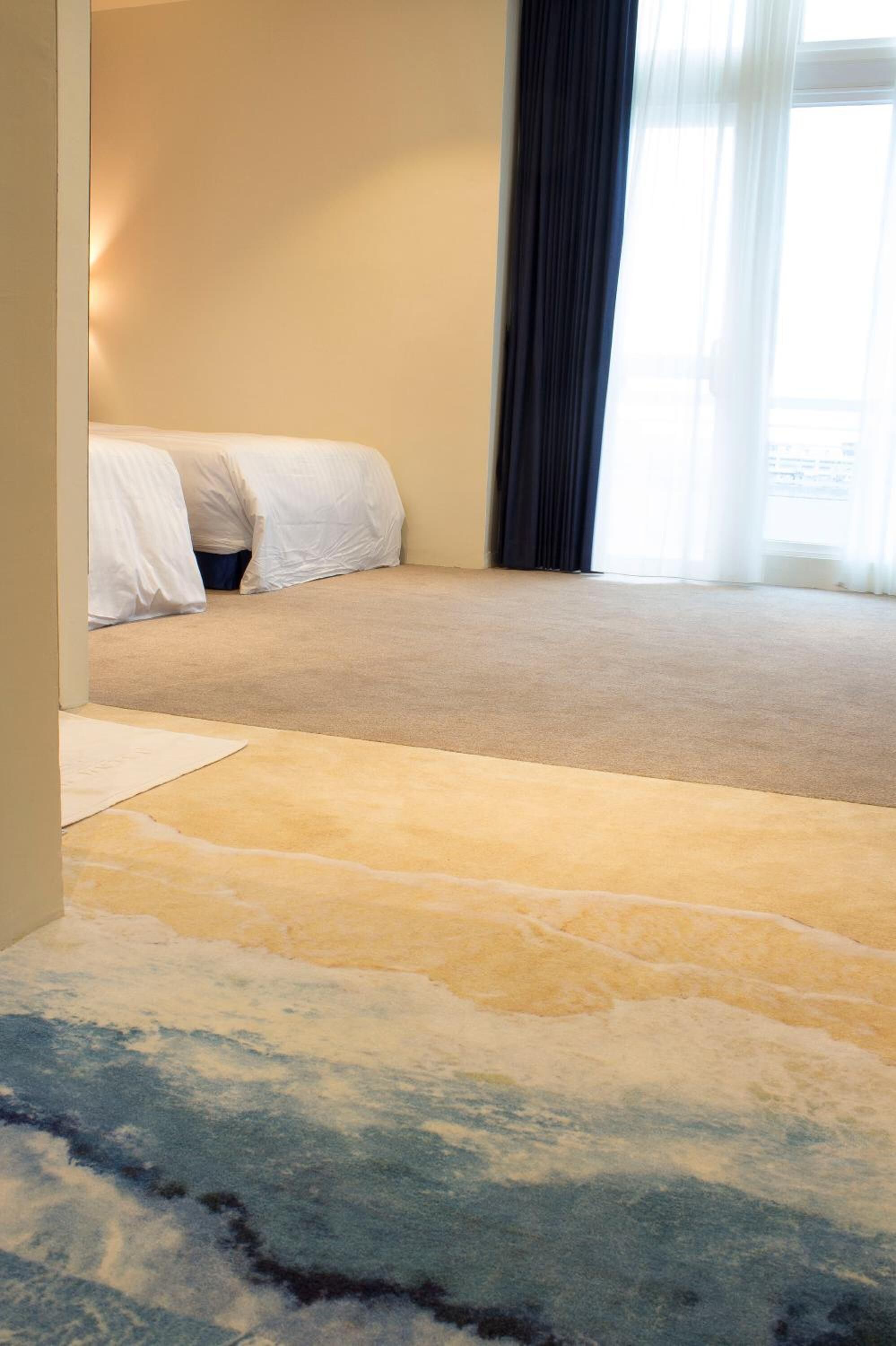 desk, blackout curtains, free wifi