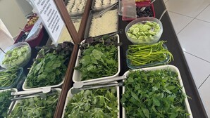 A buffet with various food items and fresh greens. - Amasra Ceylin Hotel (Amasra)