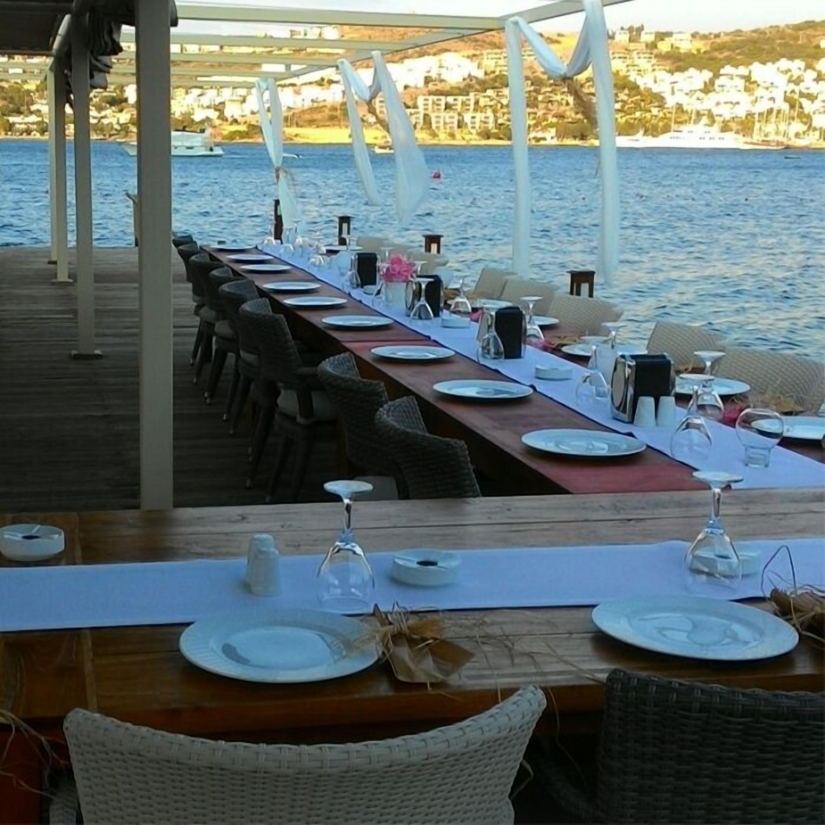 outdoor banquet area