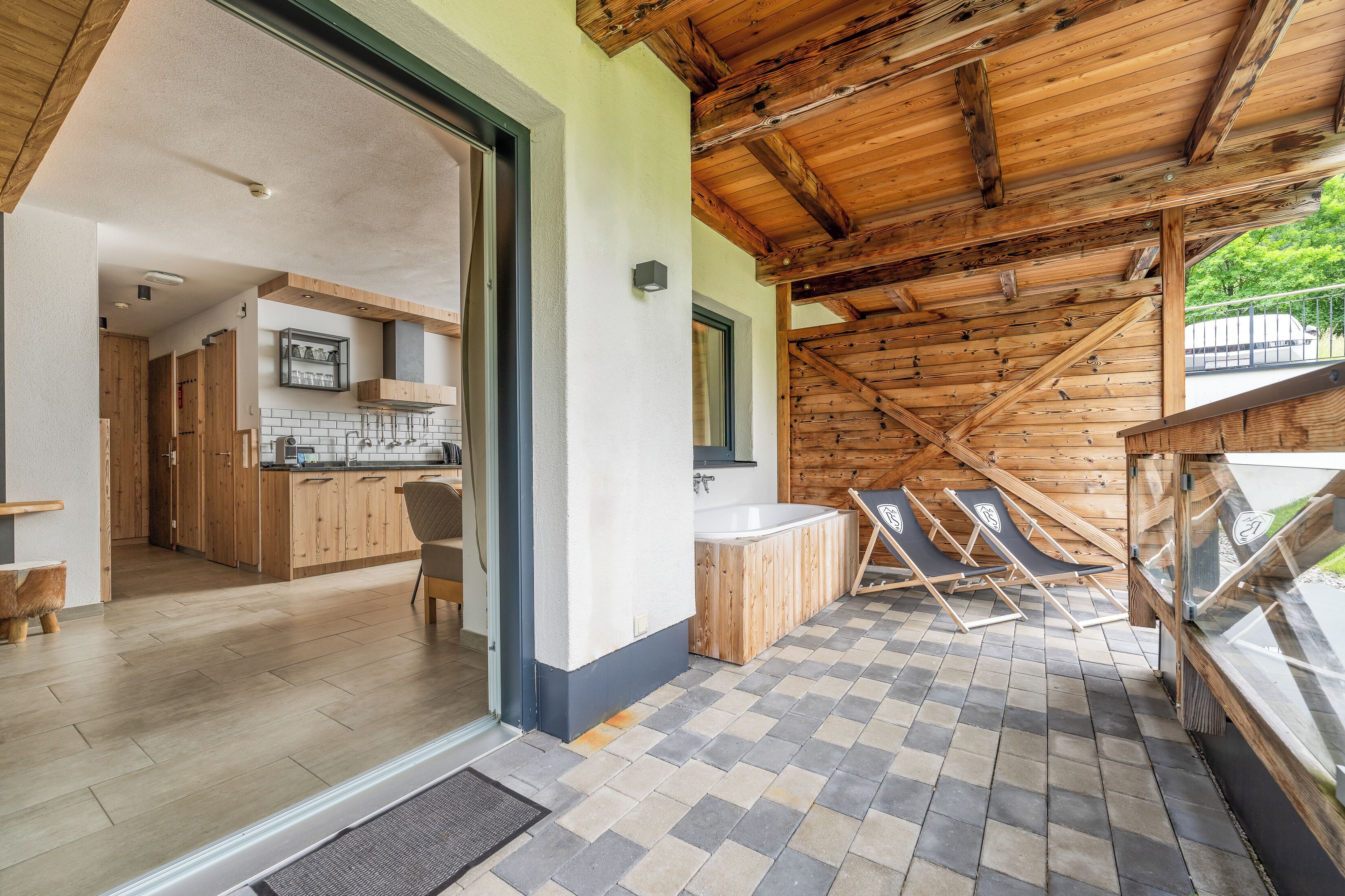 panorama suite with private sauna | terrace/patio