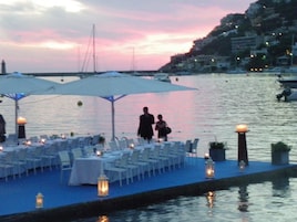 Outdoor wedding area