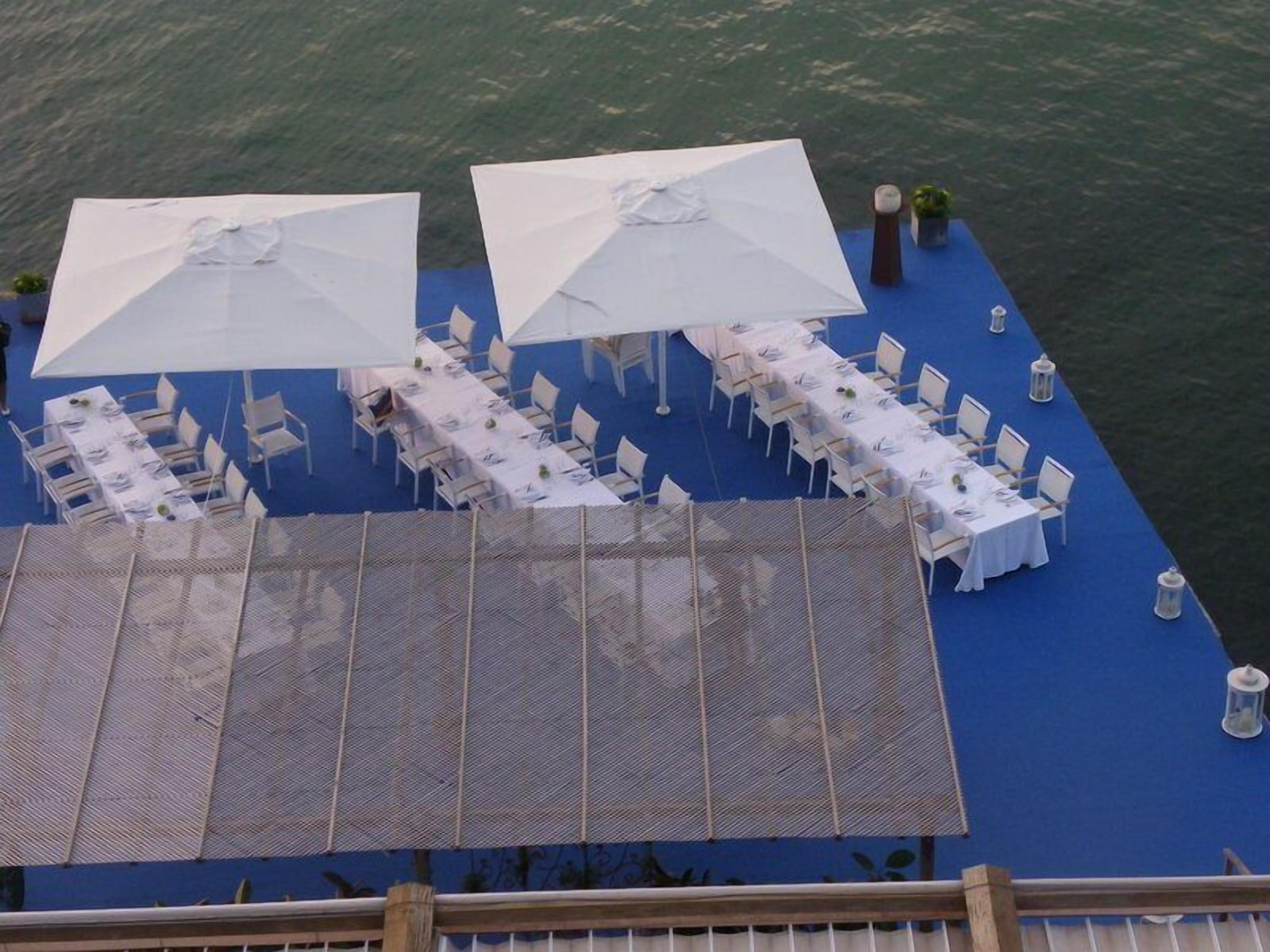 outdoor banquet area