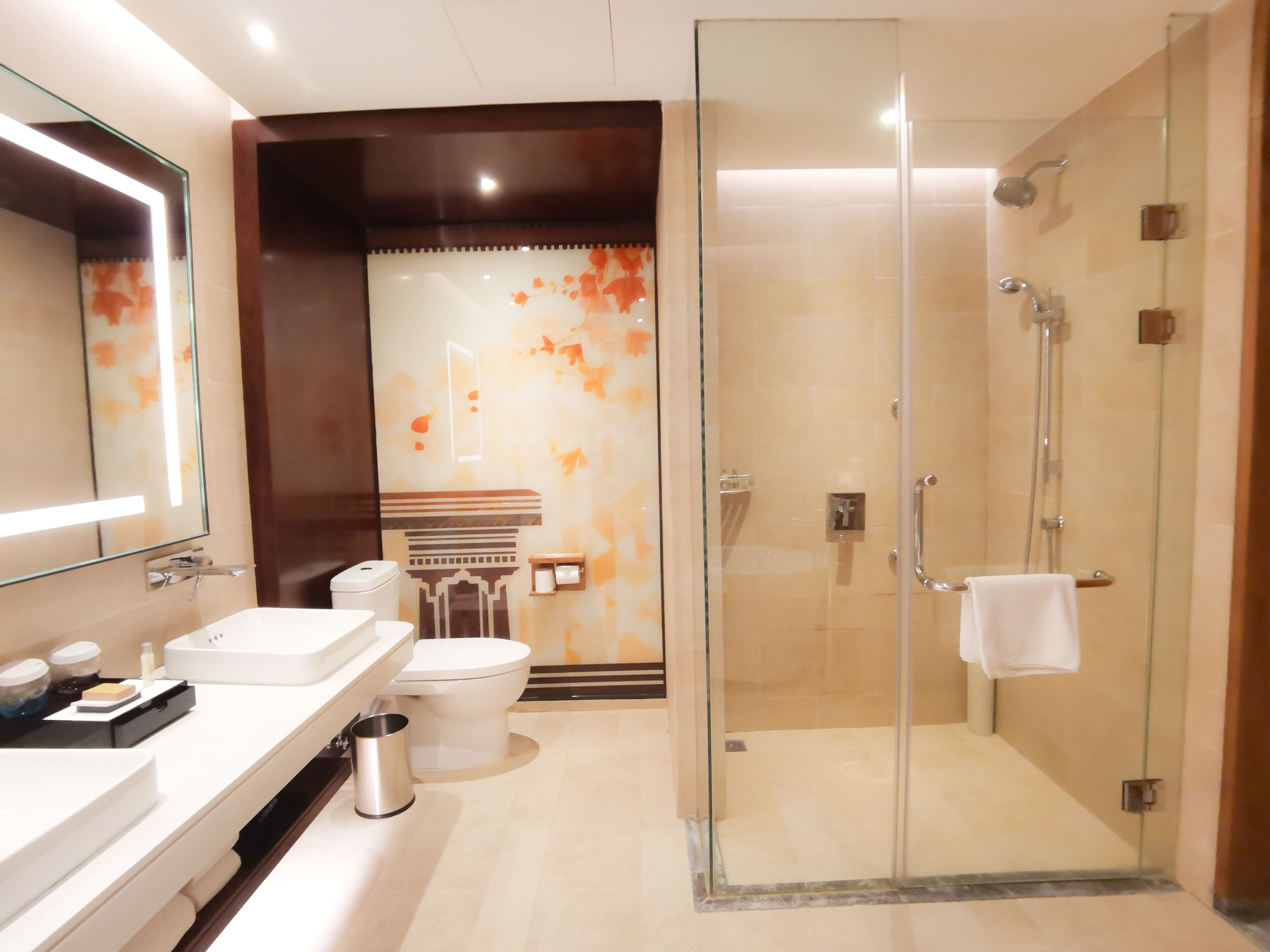 free toiletries, hair dryer, slippers, towels