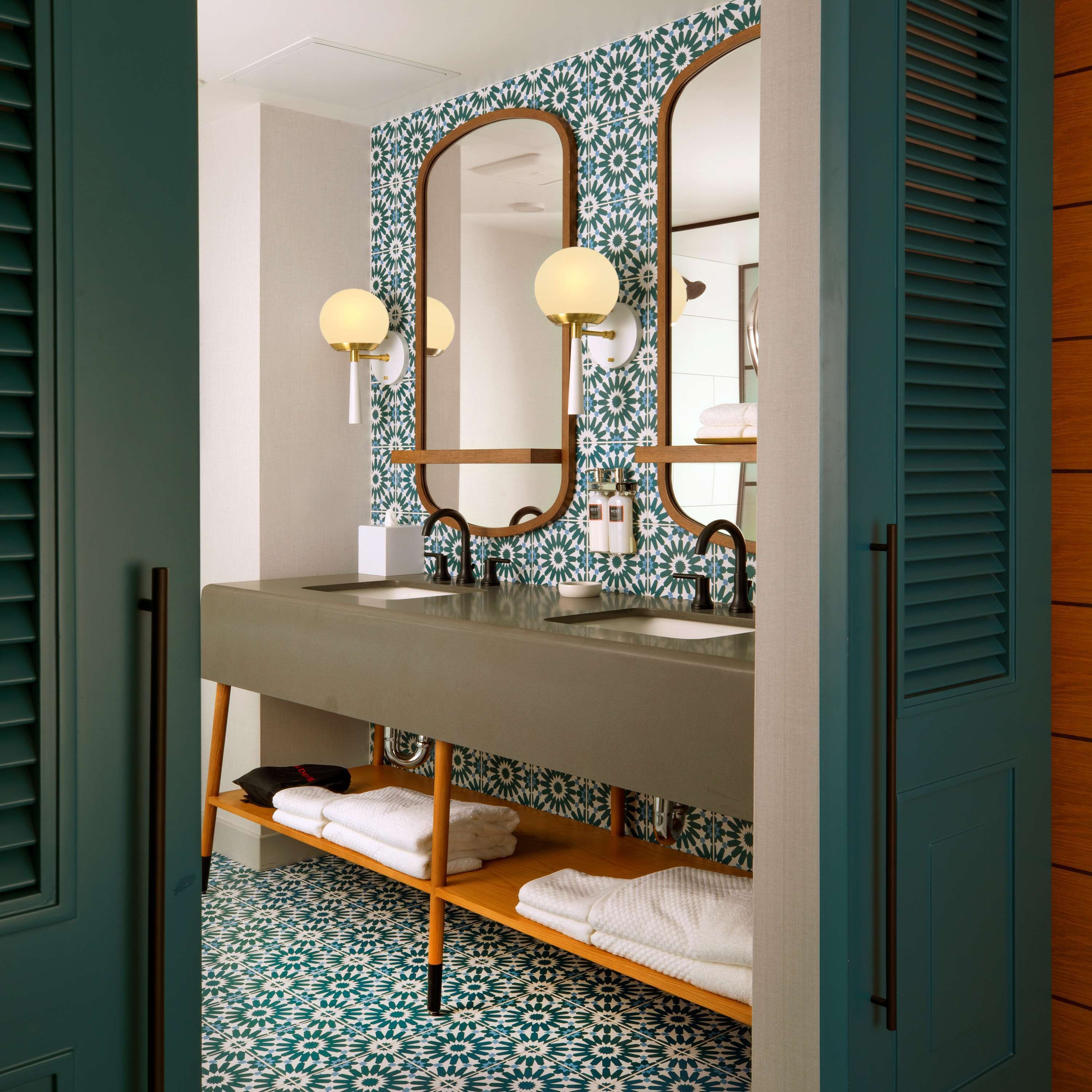 shower, designer toiletries, hair dryer, bathrobes