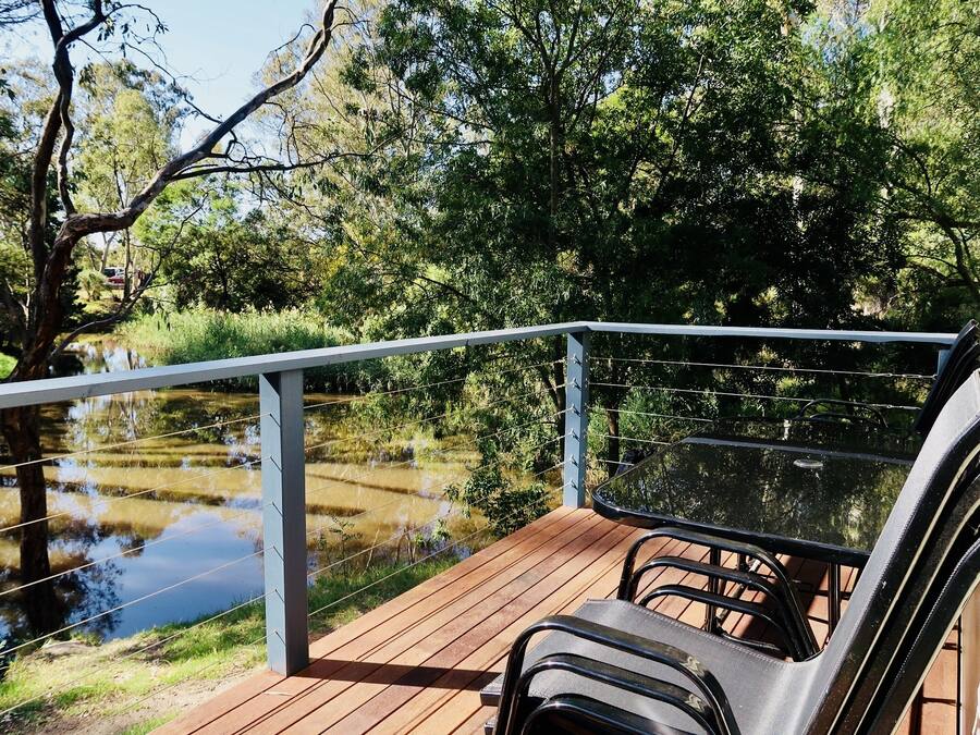 Kabin Keluarga, pemandangan sungai | Balkon